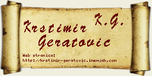 Krstimir Geratović vizit kartica